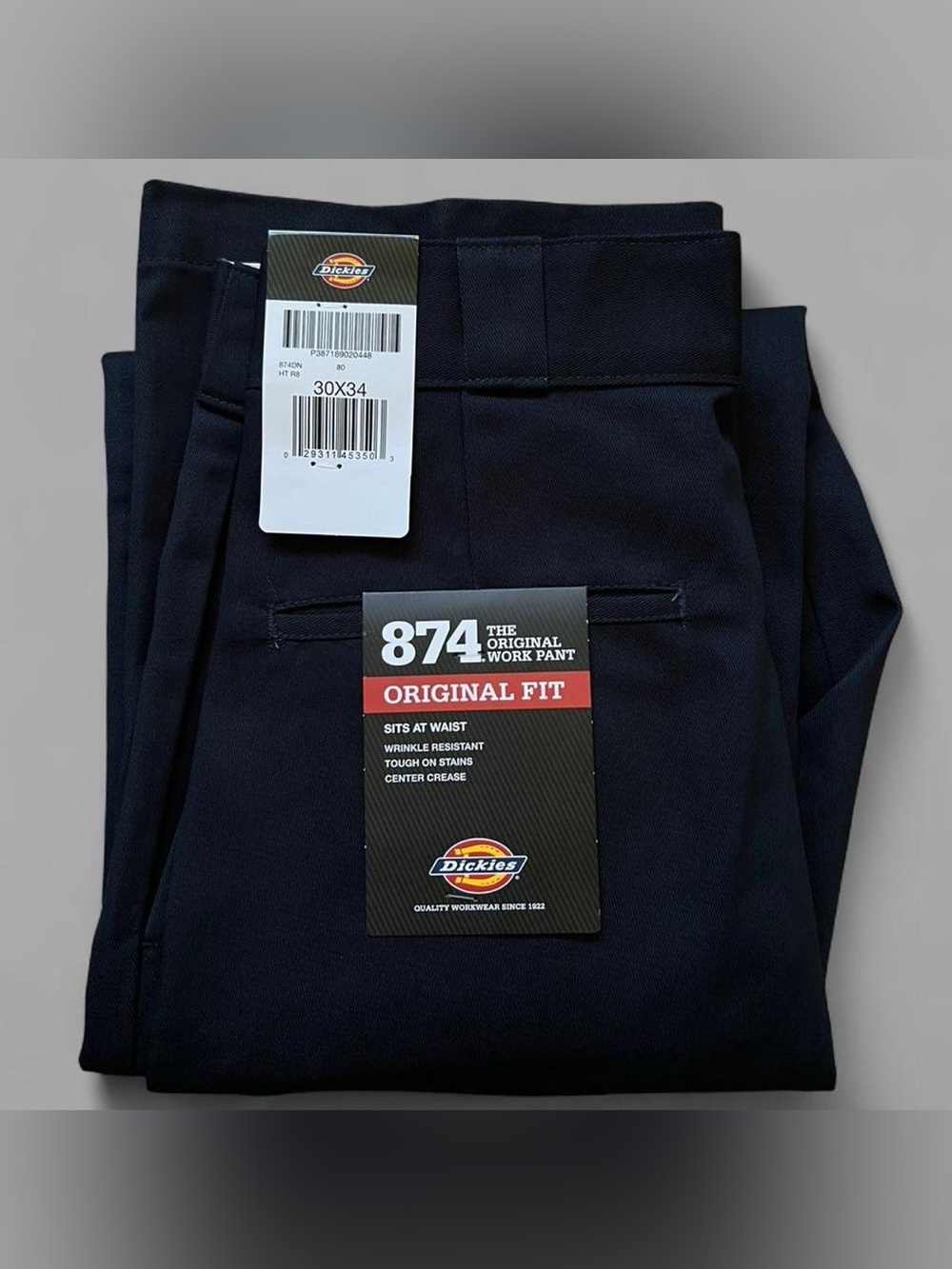 NWT Dickies 874 Original Fit Straight Leg Navy Utility Work Pants. Size 30x34.